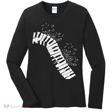 Music Notes Classical Music Instrument Piano Women's Long Sleeve Shirt