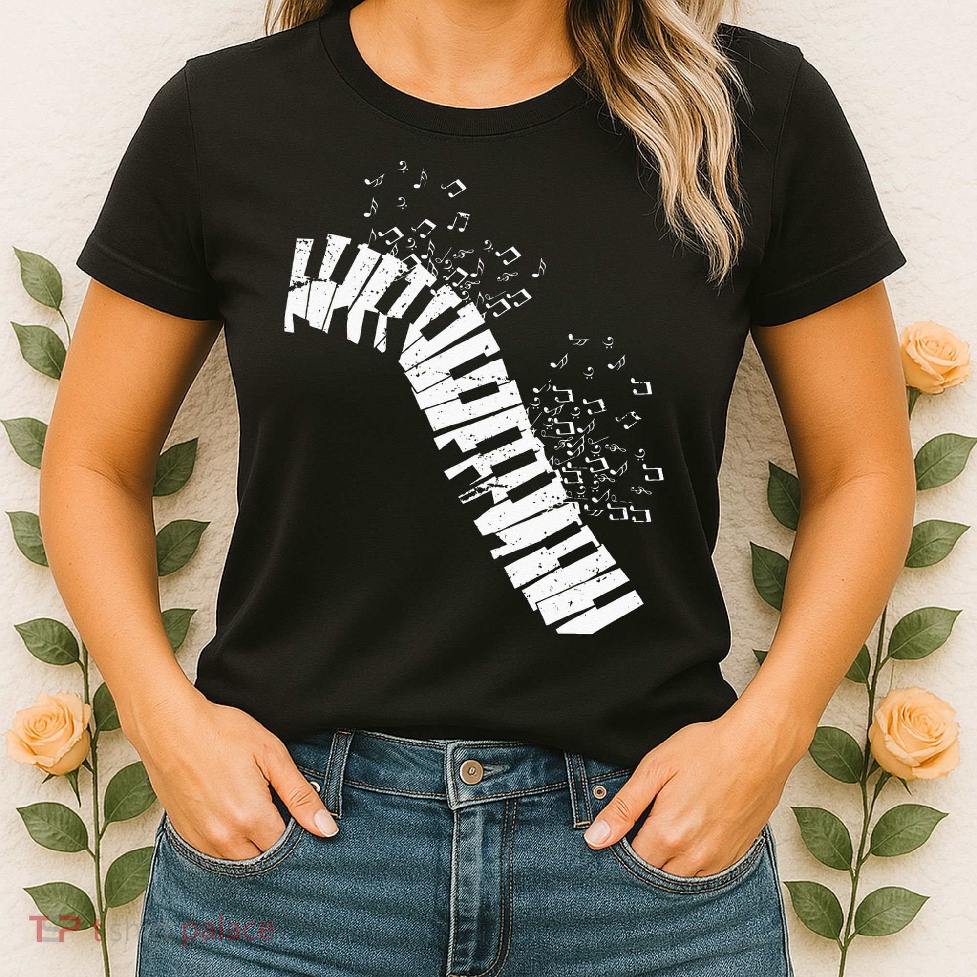 Music Notes Classical Music Instrument Piano Women's T-Shirt