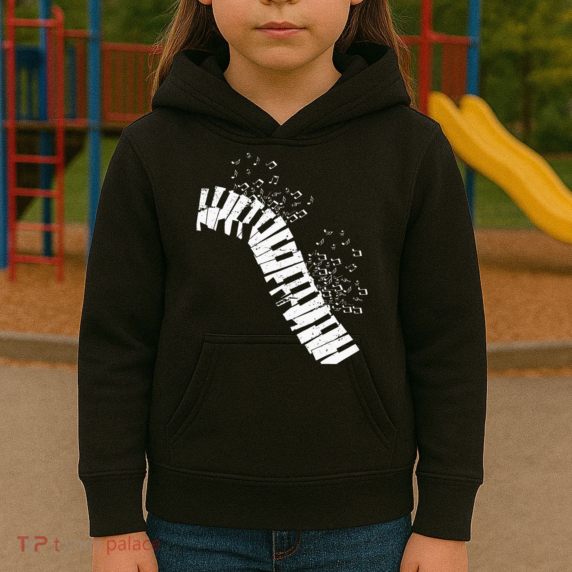 Music Notes Classical Music Instrument Piano Kids Hoodie
