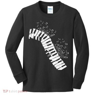 Music Notes Classical Music Instrument Piano Kids Long Sleeve Shirt