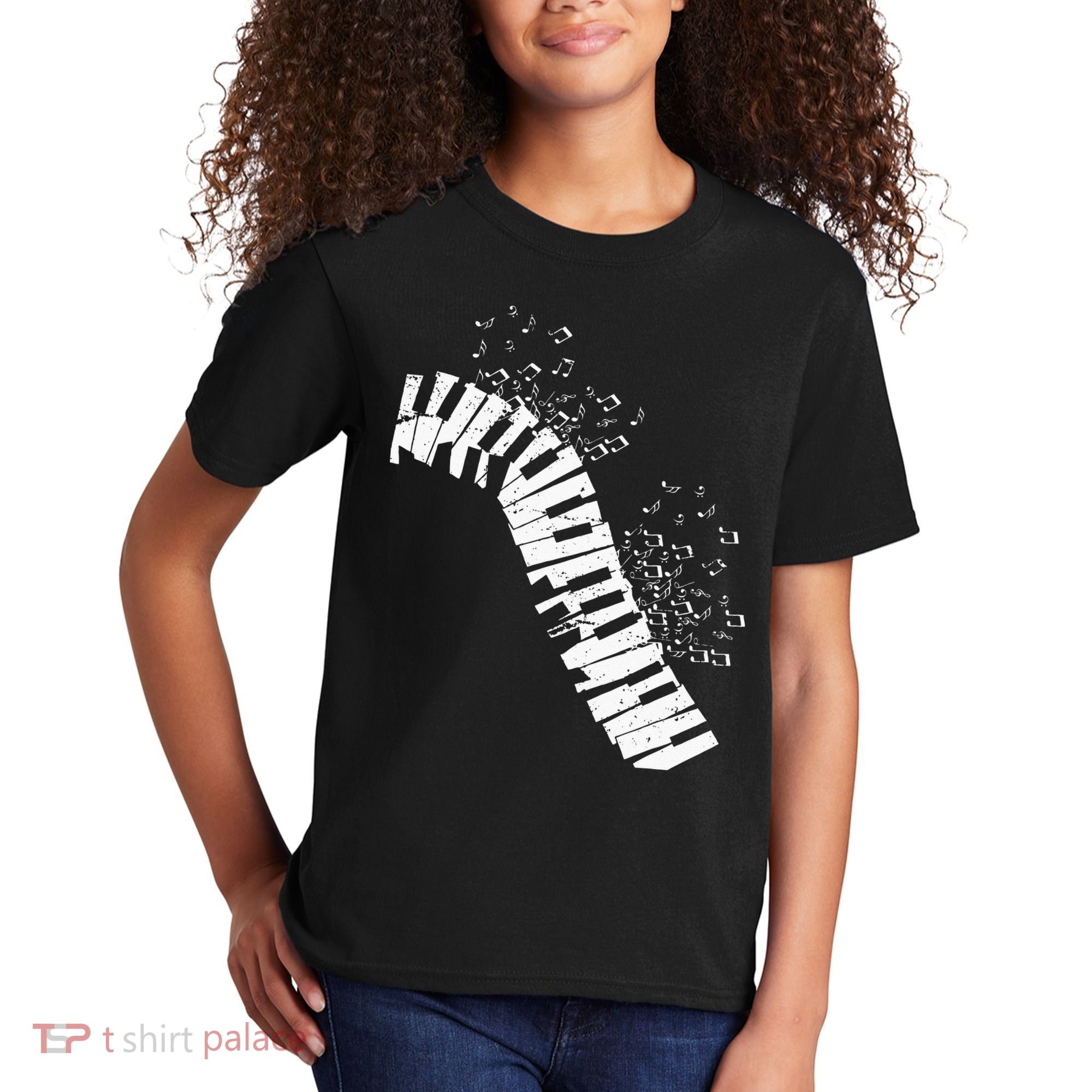 Music Notes Classical Music Instrument Piano Kids T-Shirt