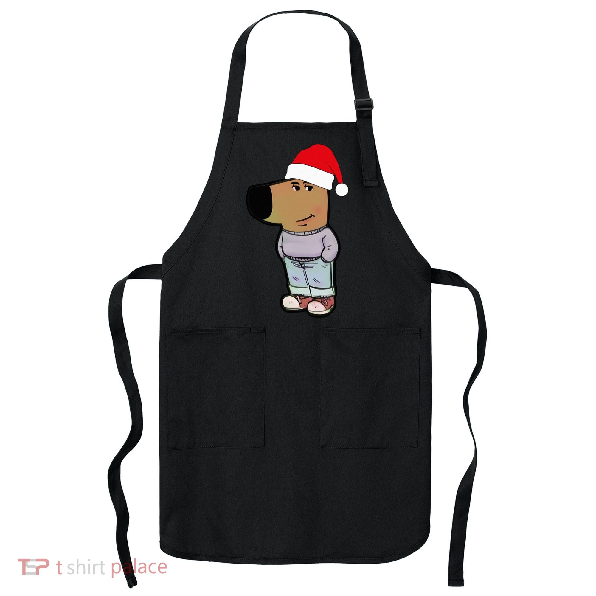 My New Character Is A Chill Guy Meme Wearing Santa Hat Chill Guy Meme Apron