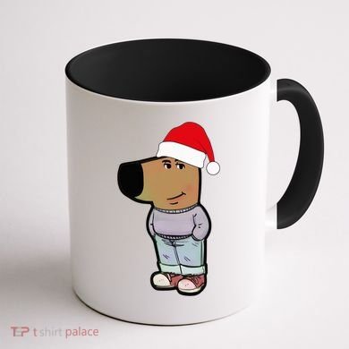 My New Character Is A Chill Guy Meme Wearing Santa Hat Chill Guy Meme Coffee Mug back