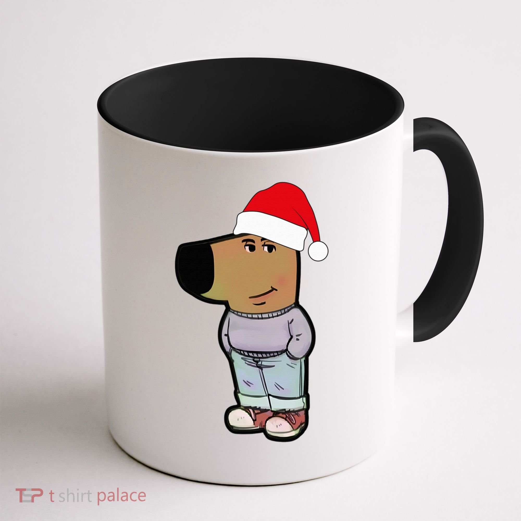 My New Character Is A Chill Guy Meme Wearing Santa Hat Chill Guy Meme Coffee Mug
