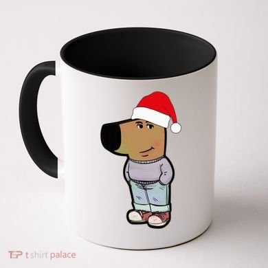 My New Character Is A Chill Guy Meme Wearing Santa Hat Chill Guy Meme Coffee Mug