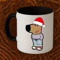 My New Character Is A Chill Guy Meme Wearing Santa Hat Chill Guy Meme Coffee Mug thumb 2