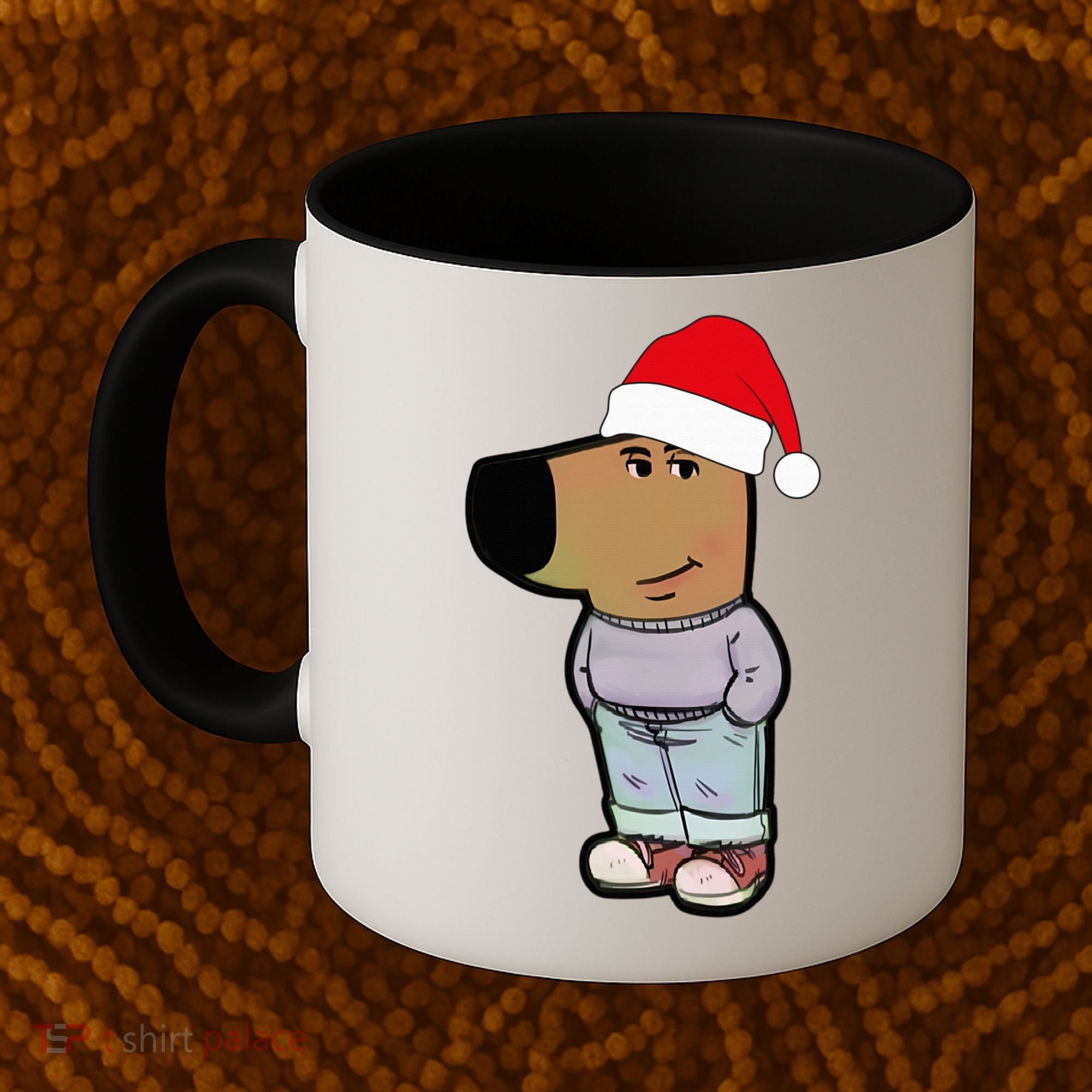 My New Character Is A Chill Guy Meme Wearing Santa Hat Chill Guy Meme Coffee Mug