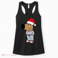 My New Character Is A Chill Guy Meme Wearing Santa Hat Chill Guy Meme Women's Tank Top thumb 0
