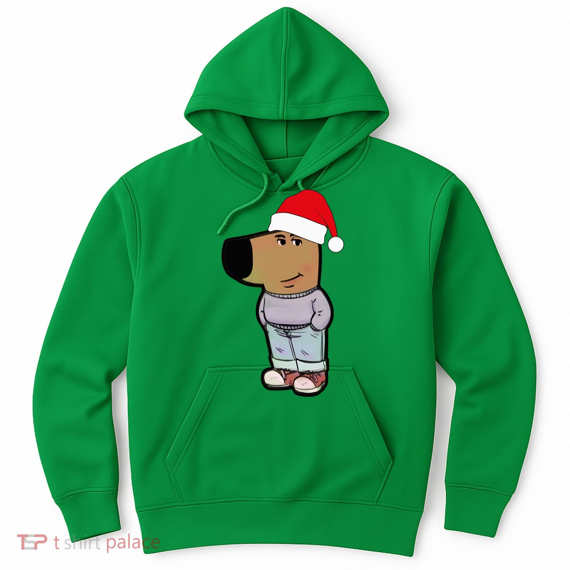 My New Character Is A Chill Guy Meme Wearing Santa Hat Chill Guy Meme Hoodie