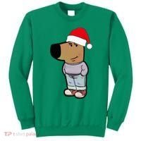 My New Character Is A Chill Guy Meme Wearing Santa Hat Chill Guy Meme Sweatshirt thumb 0