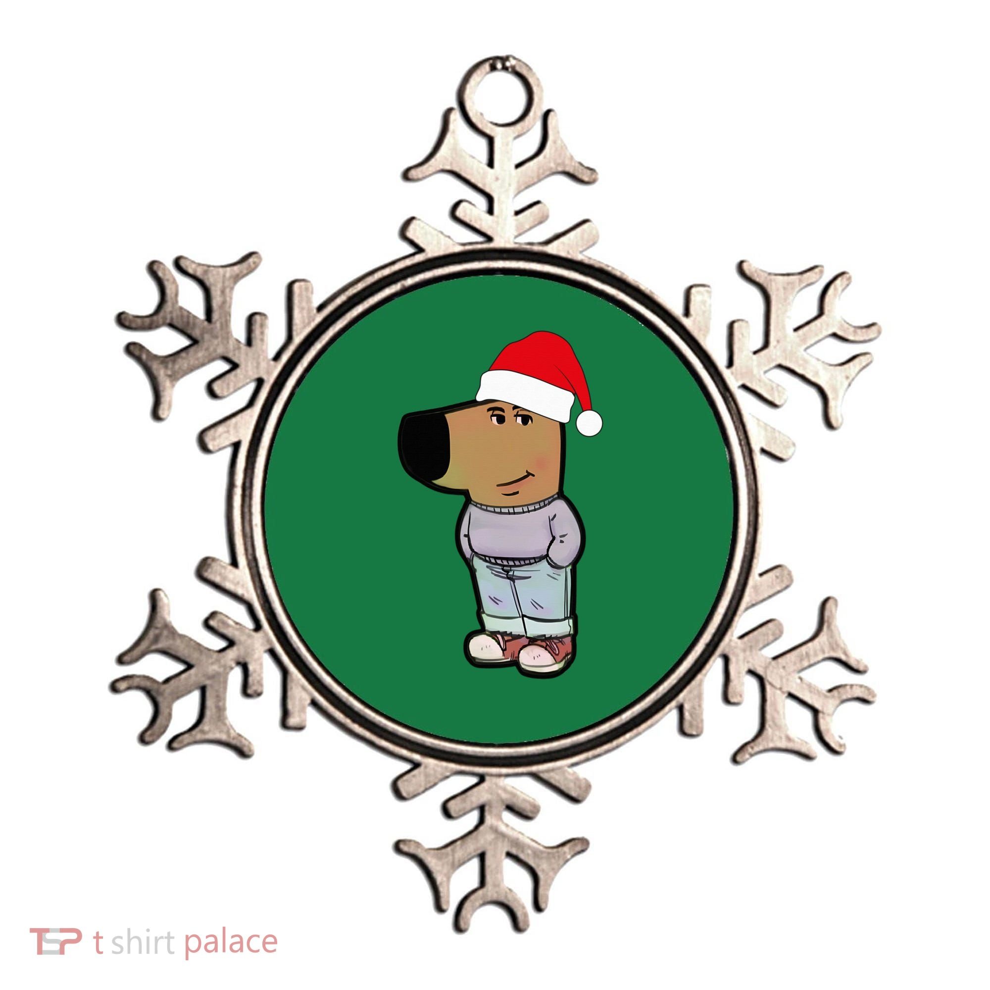 My New Character Is A Chill Guy Meme Wearing Santa Hat Chill Guy Meme Ornament