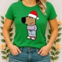 My New Character Is A Chill Guy Meme Wearing Santa Hat Chill Guy Meme Women's T-Shirt thumb 2