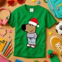 My New Character Is A Chill Guy Meme Wearing Santa Hat Chill Guy Meme Kids T-Shirt thumb 3