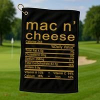 Mac N' Cheese Thanksgiving Dinner Golf Towel thumb 1