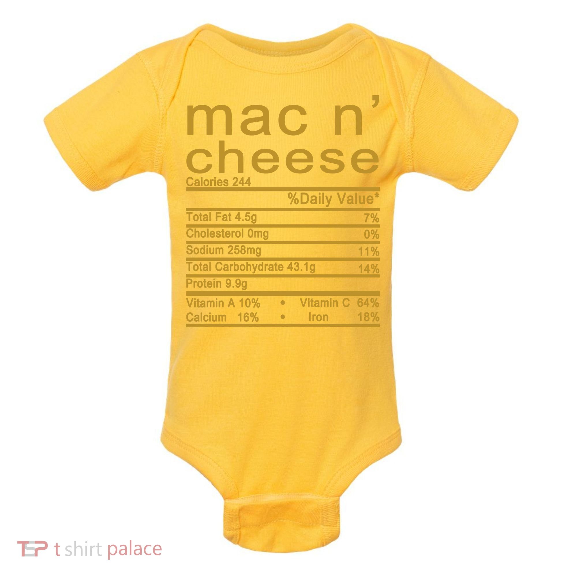 Mac N' Cheese Thanksgiving Dinner Baby Bodysuit