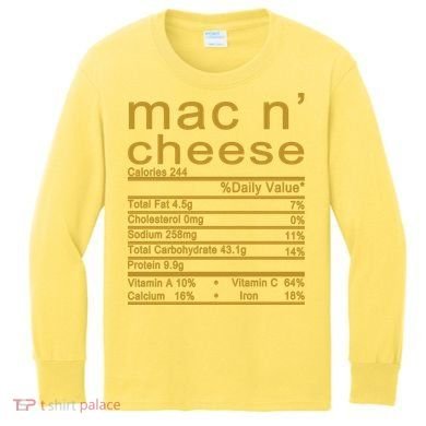 Mac N' Cheese Thanksgiving Dinner Kids Long Sleeve Shirt
