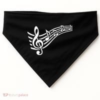 Music Notes Clef USA-Made Doggie Bandana thumb 0