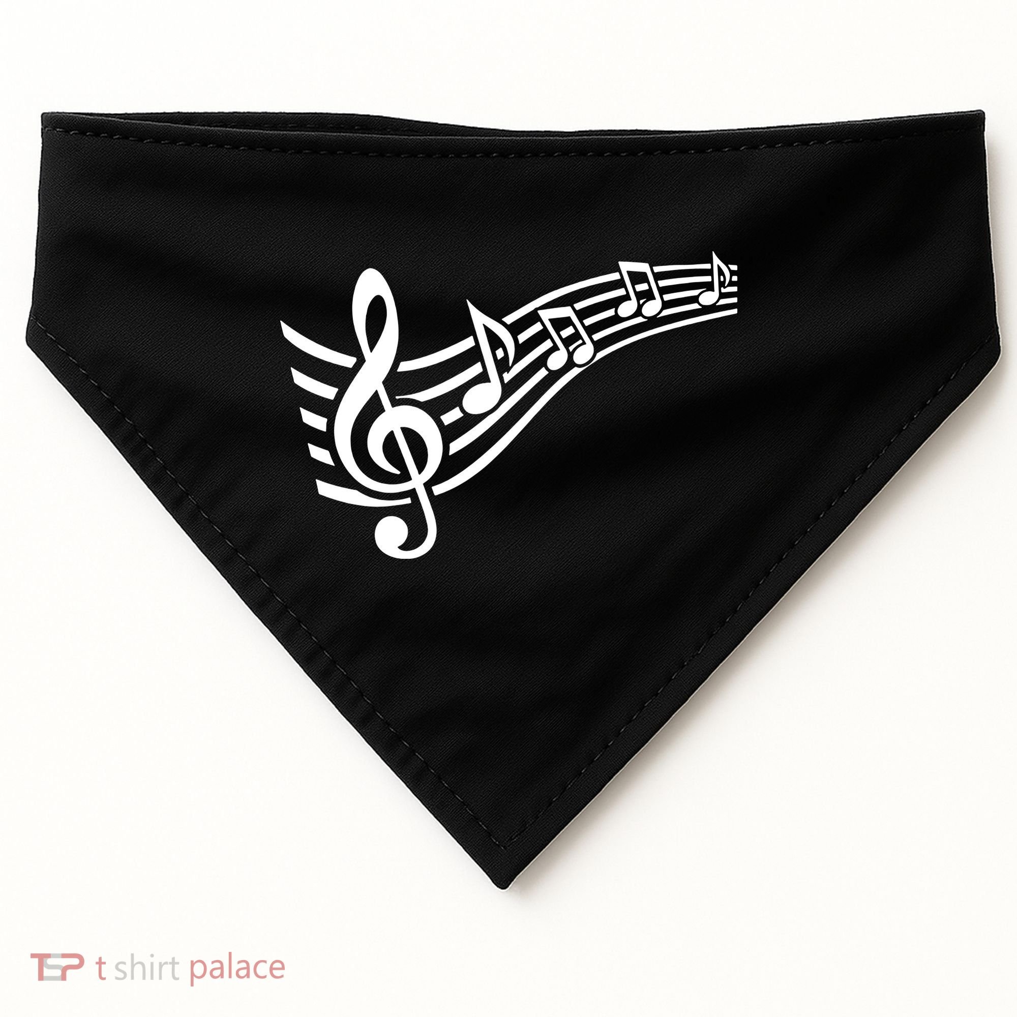 Music Notes Clef USA-Made Doggie Bandana