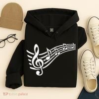 Music Notes Clef Hoodie thumb 4