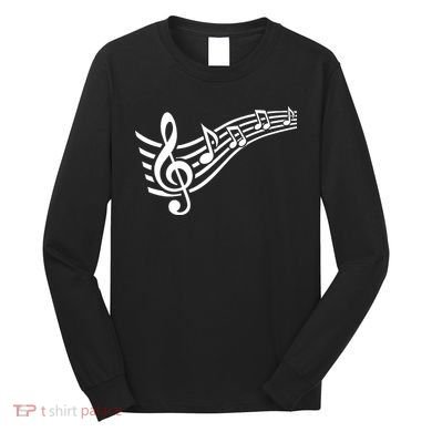 Music Notes Clef Long Sleeve Shirt