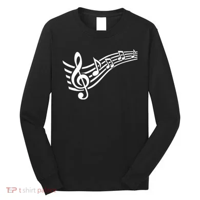 Music Notes Clef Long Sleeve Shirt