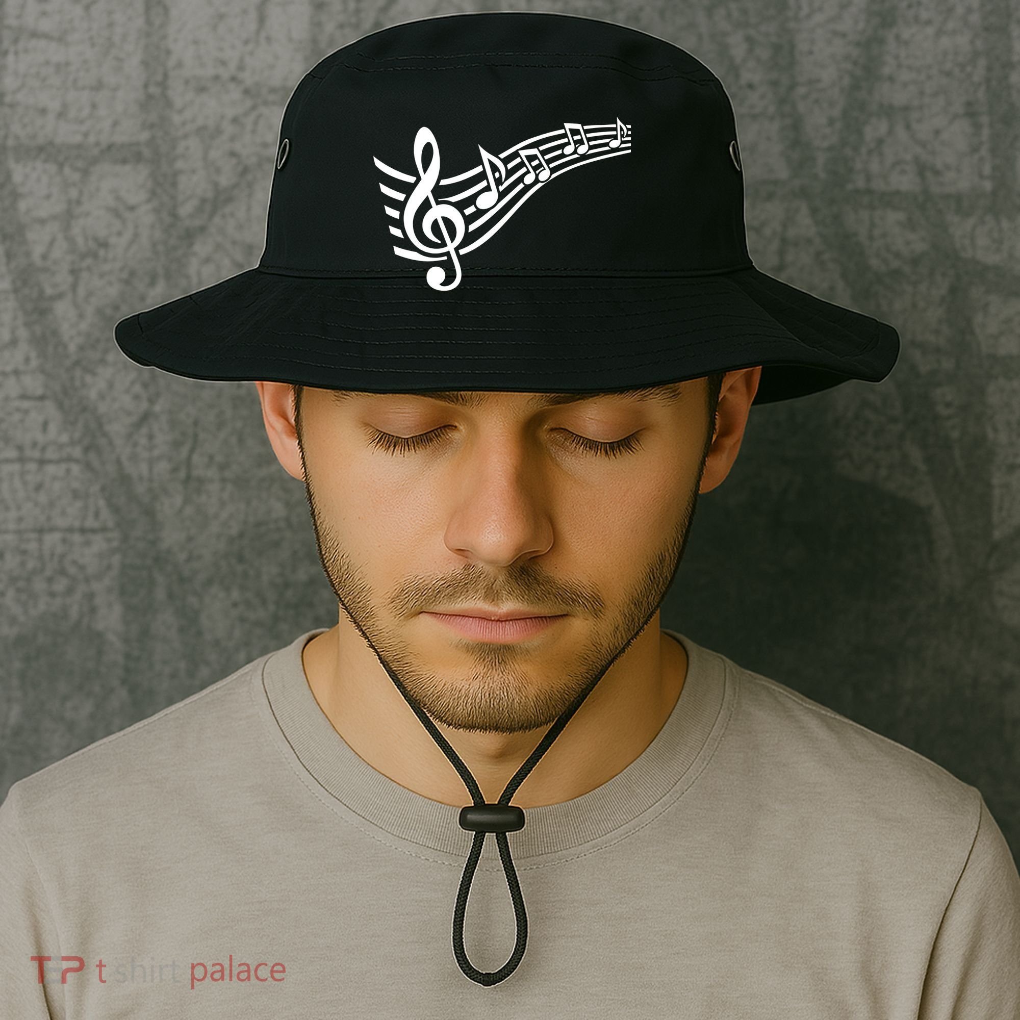 Music Notes Clef Bucket Hat