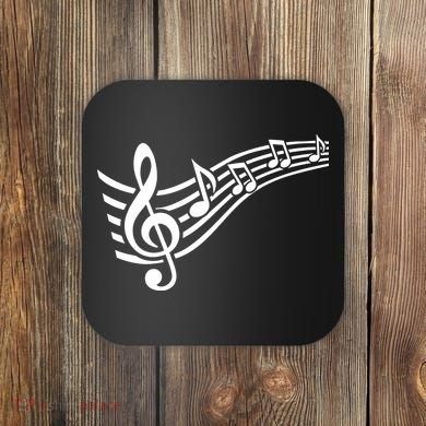 Music Notes Clef Coaster