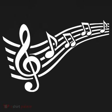 Music Notes Clef Ladies Essential Flowy Tank