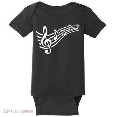 Music Notes Clef Baby Bodysuit