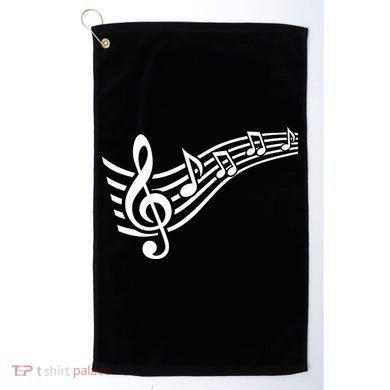 Music Notes Clef Golf Towel