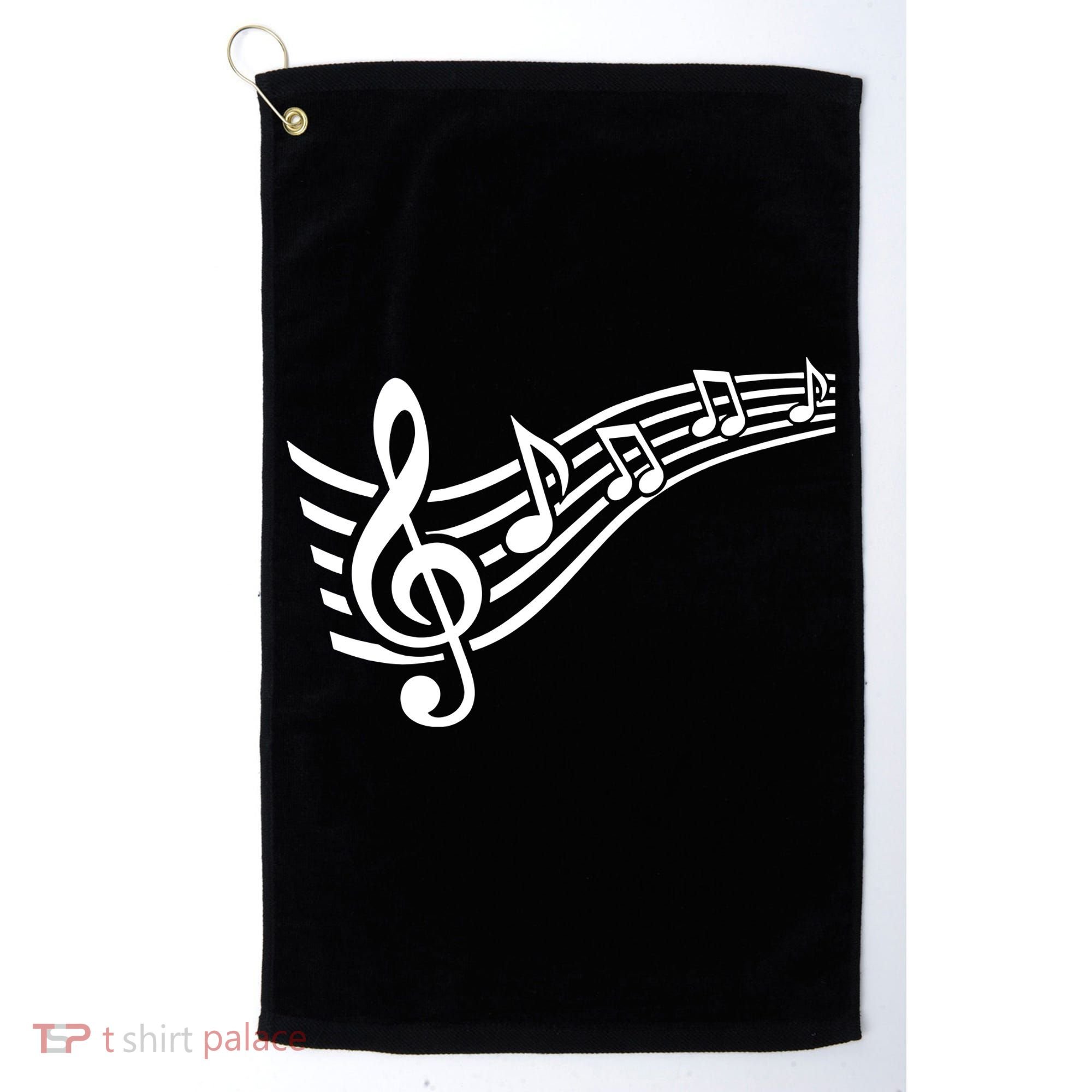 Music Notes Clef Golf Towel