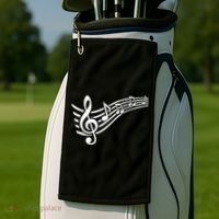 Music Notes Clef Golf Towel thumb 2