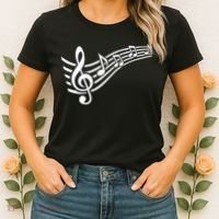 Music Notes Clef Women's T-Shirt thumb 2