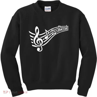 Music Notes Clef Kids Sweatshirt