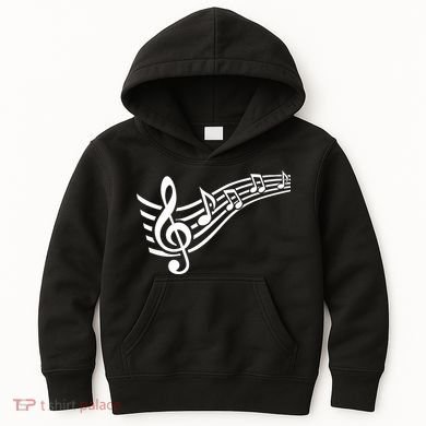 Music Notes Clef Kids Hoodie