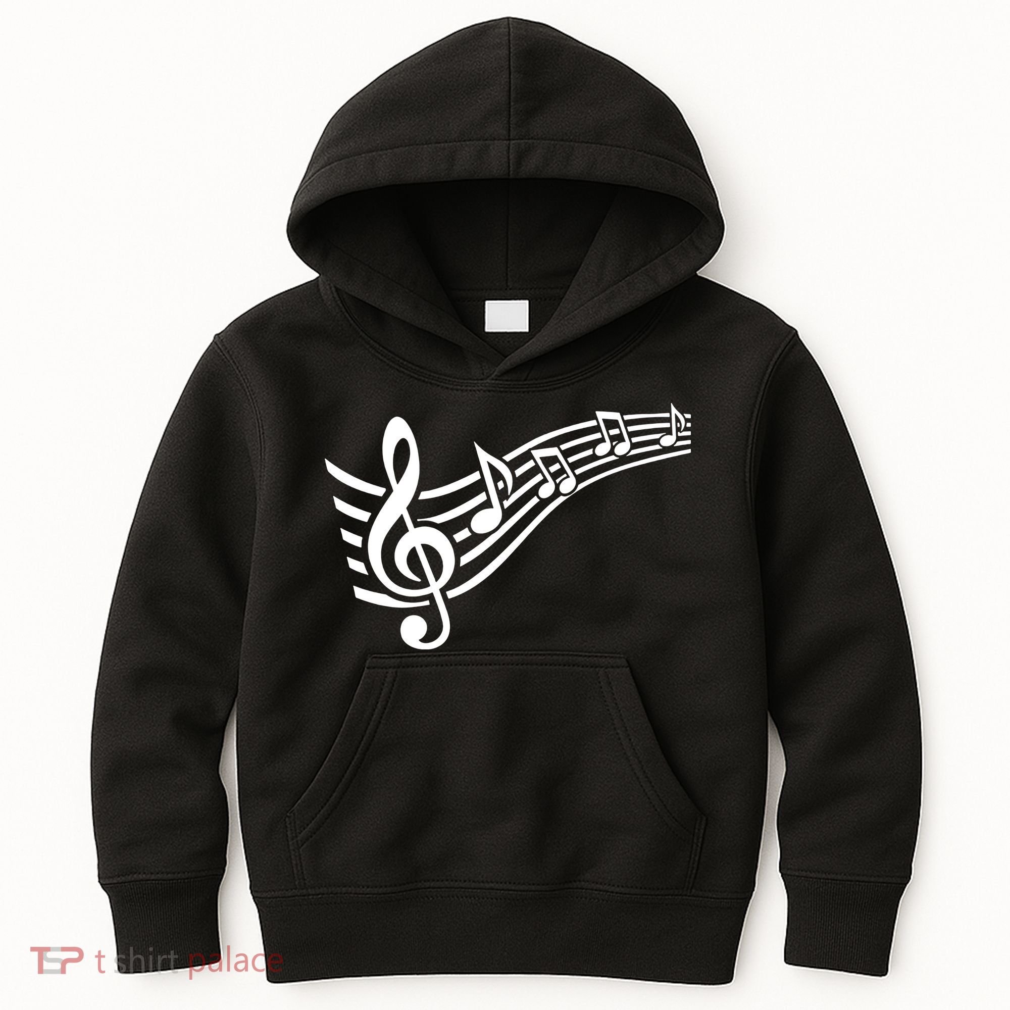 Music Notes Clef Kids Hoodie