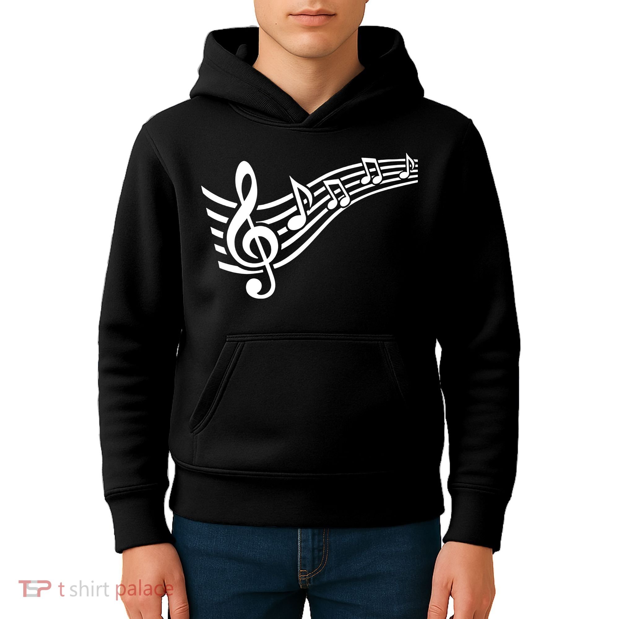 Music Notes Clef Kids Hoodie