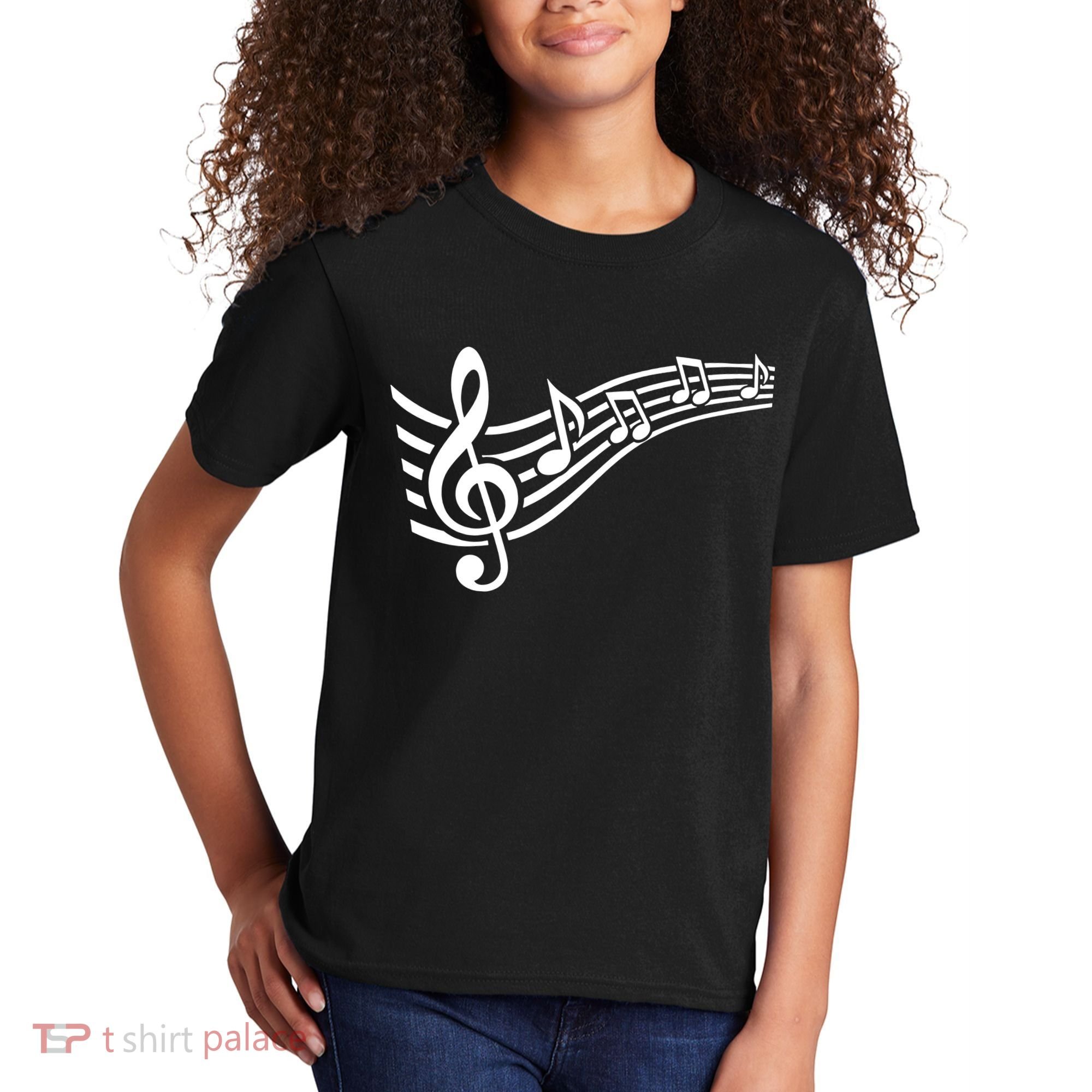 Music Notes Clef Kids T-Shirt