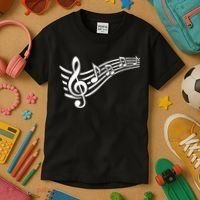 Music Notes Clef Kids T-Shirt thumb 3