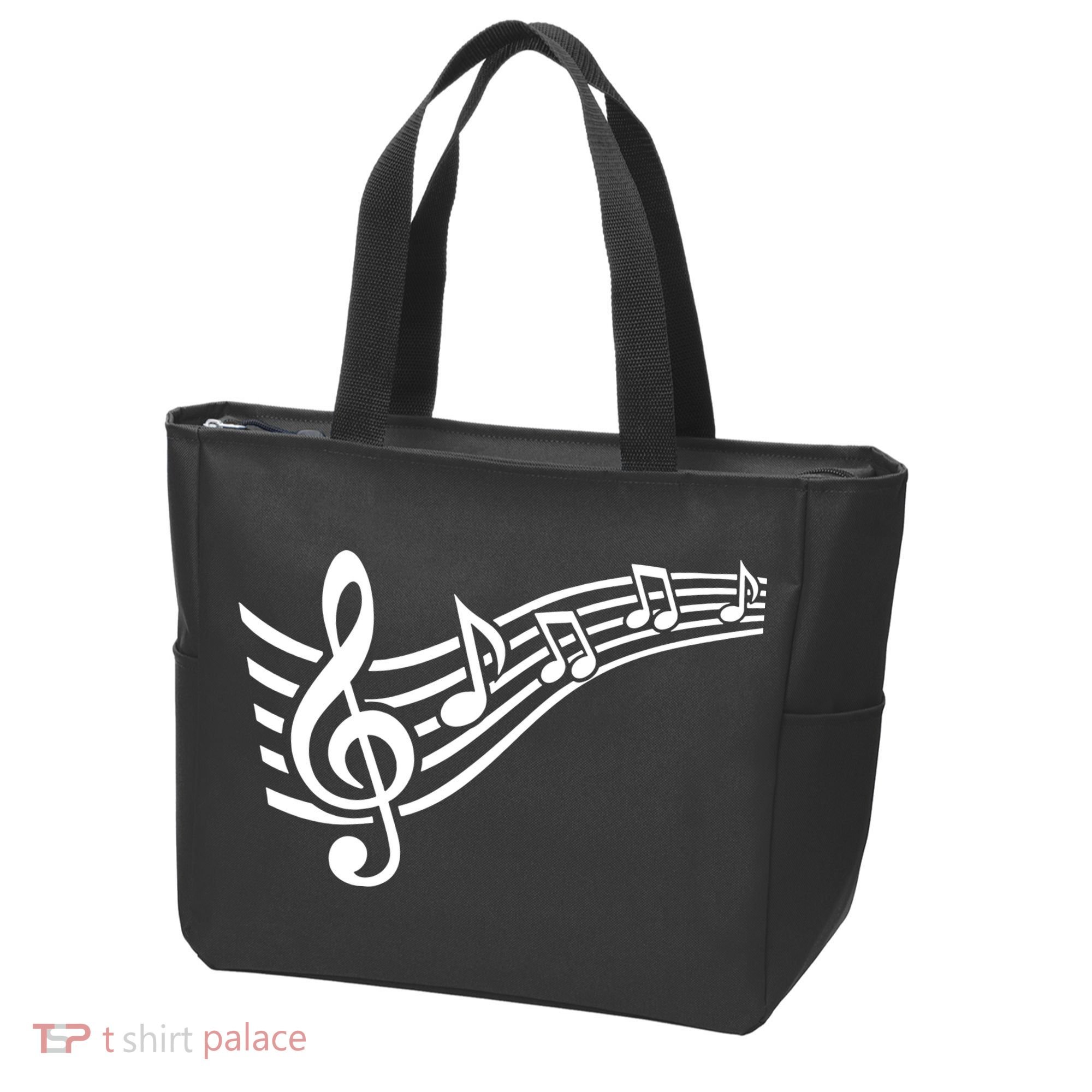 Music Notes Clef Tote Bag