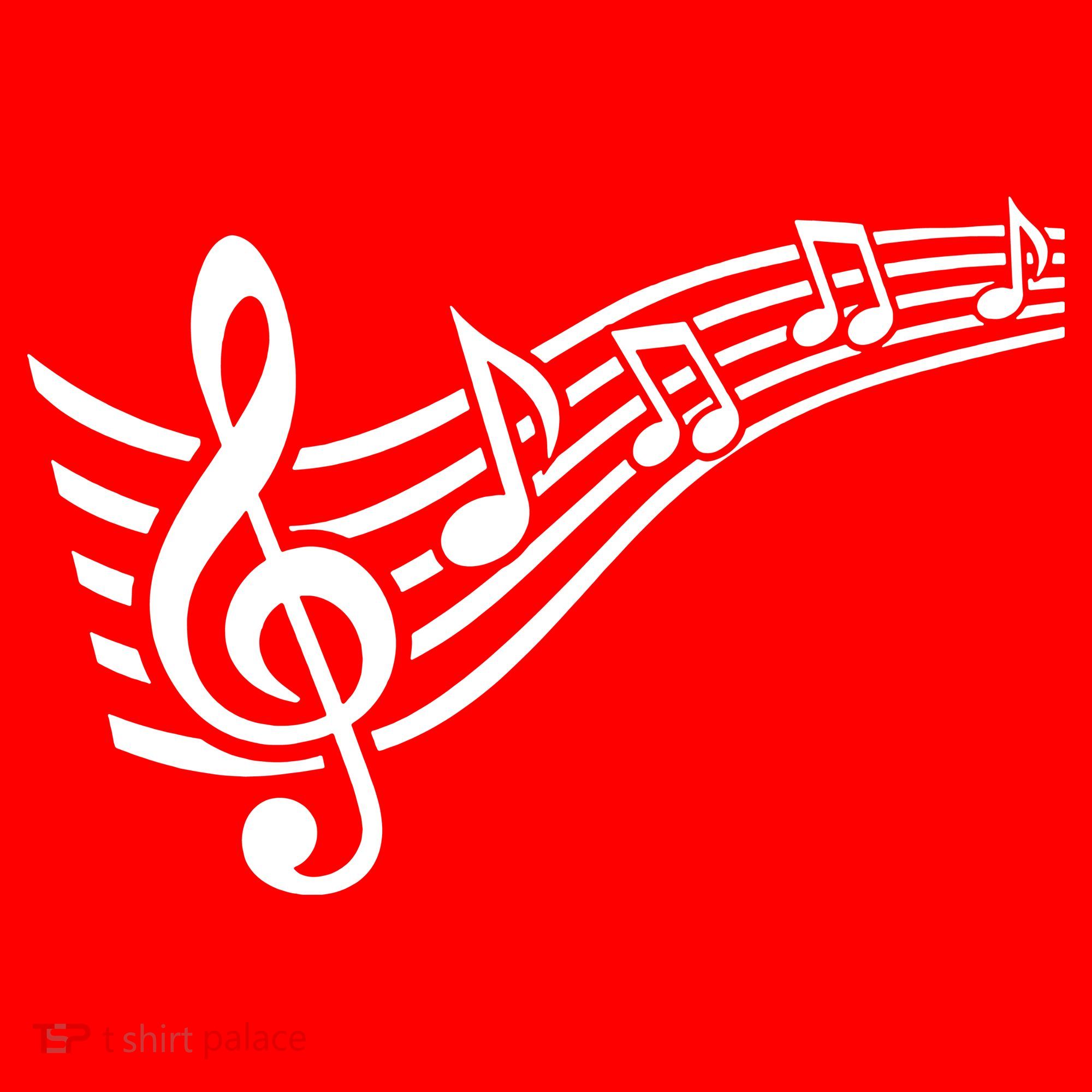 Music Notes Clef Santa Hat