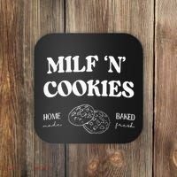 Milf ‘N’ Cookies Home Made Baked Fresh Funny MotherS Day Coaster thumb 0