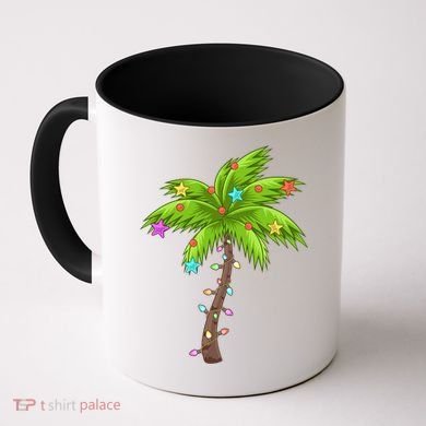 Merry Nautical Christmas Palm Tree Deck The Palms Design Gift Coffee Mug