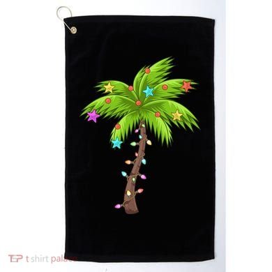 Merry Nautical Christmas Palm Tree Deck The Palms Design Gift Golf Towel