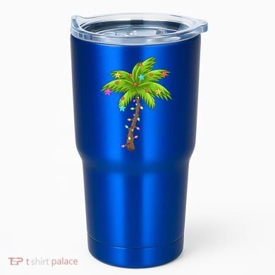 Merry Nautical Christmas Palm Tree Deck The Palms Design Gift Tumbler