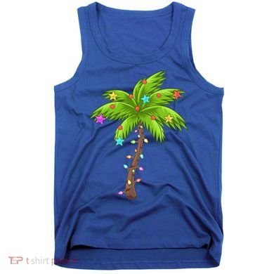 Merry Nautical Christmas Palm Tree Deck The Palms Design Gift Tank Top