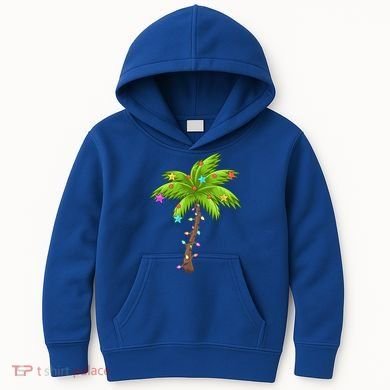 Merry Nautical Christmas Palm Tree Deck The Palms Design Gift Kids Hoodie
