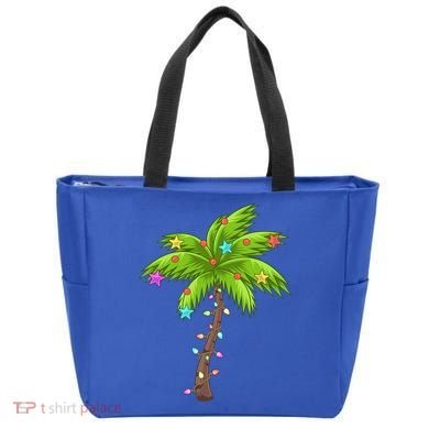 Merry Nautical Christmas Palm Tree Deck The Palms Design Gift Tote Bag