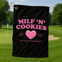 Milf N Cookies Keep You Coming Back For More Golf Towel thumb 1