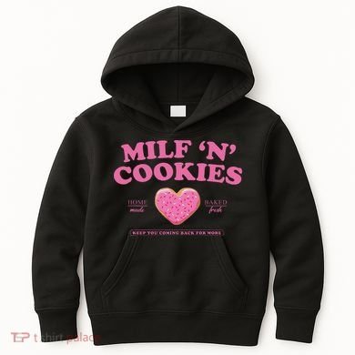 Milf N Cookies Keep You Coming Back For More Kids Hoodie
